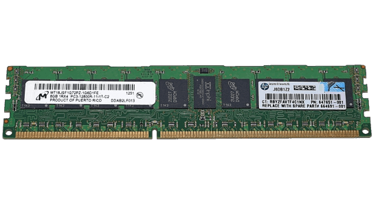 664691-001 - HP 8GB, 1600MHz, PC3-12800R-11, ECC, RDIMM